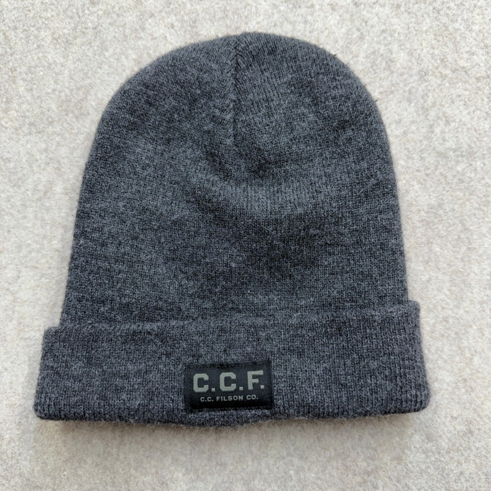 Filson C.C.F. Beanie Hat Mens OSFM Gray Workwear Gorpcore Rugged Minimalist USA